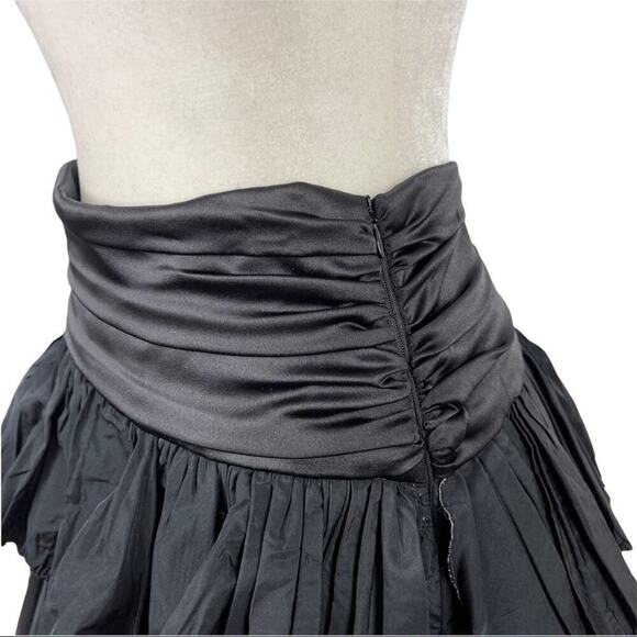 NWT Zara Black Frilled Mini Skirt With Ruffles Tiered Party Bloggers Fave Sz M - Picture 7 of 16